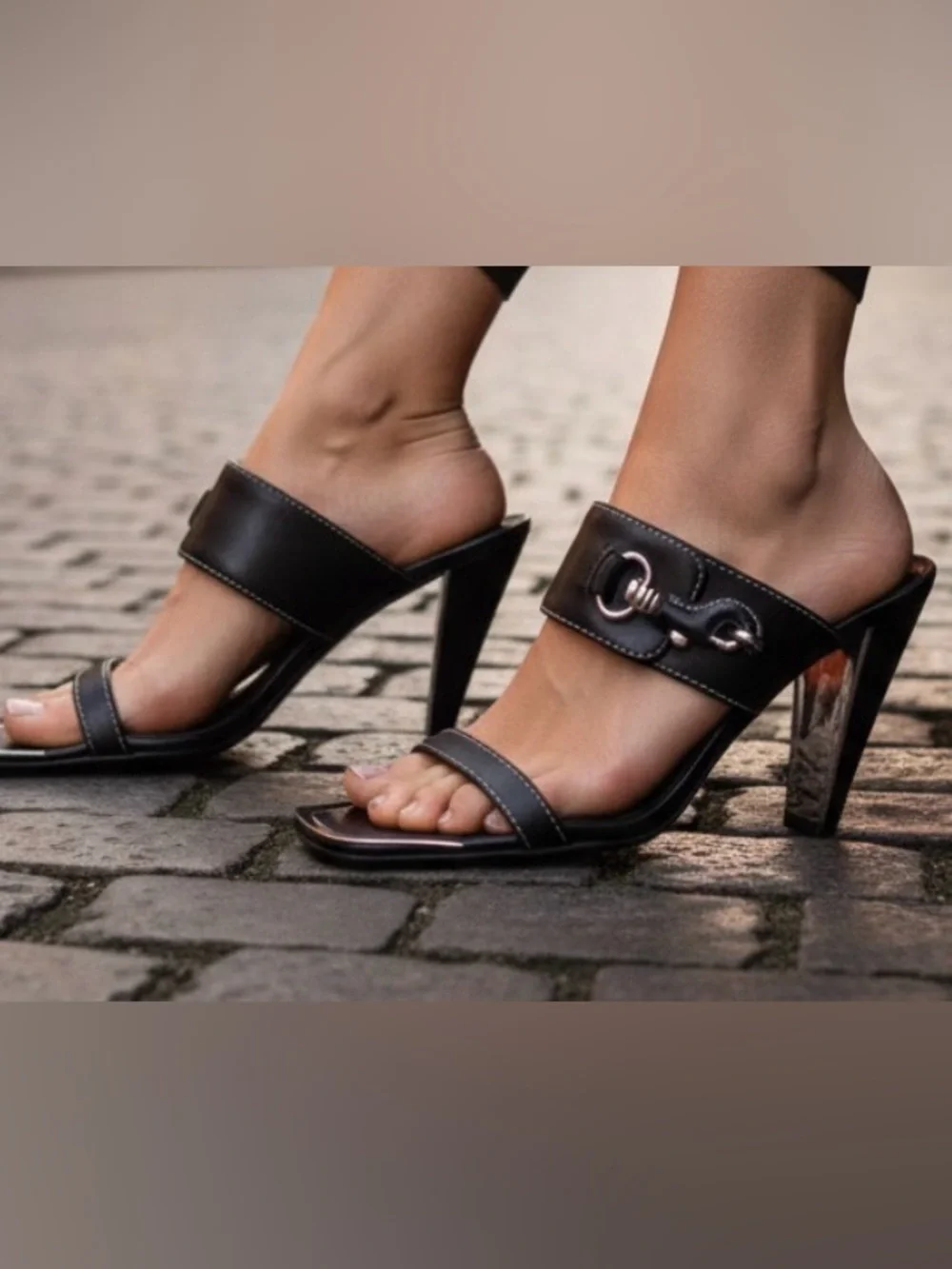 Donald J Pliner Couture Danye Leather Sandals Made In Italy Size 6B Black
